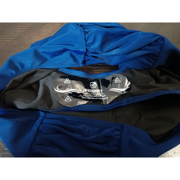 PEDDNEY Royal Blue Ruffle Bow High Waisted Bikini Set Women's Size S - Picture 6 of 6